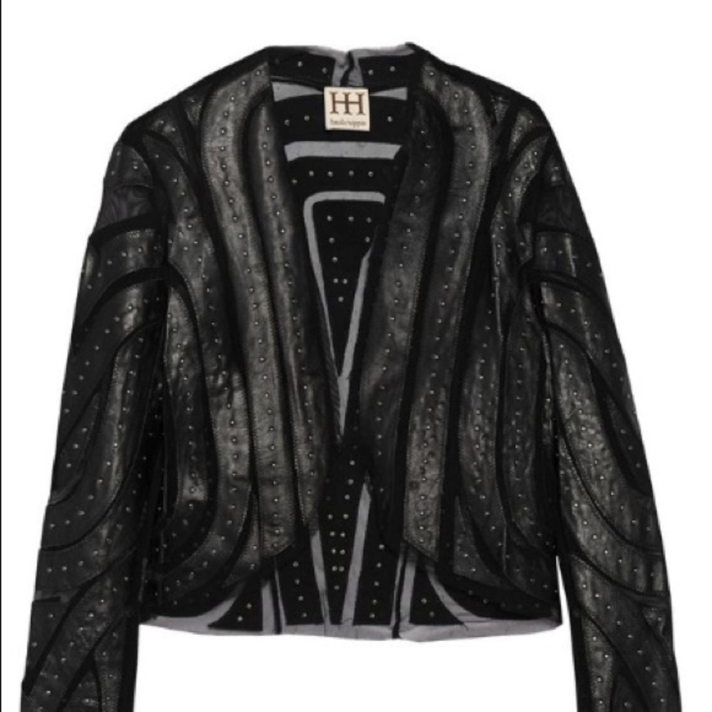 Haute Hippie black leather jacket (brand new)
